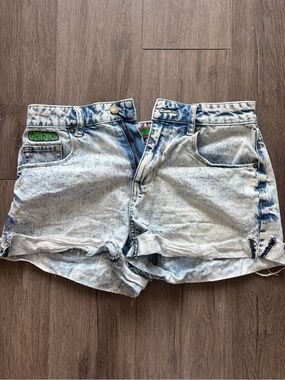 Empyre Acid-Wash Blue Denim Cutoff Shorts